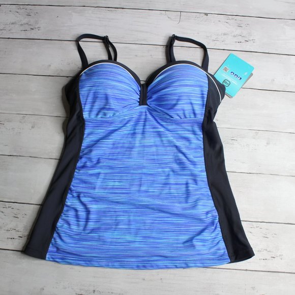 Free Country Women's 2 Pc Tankini Swimsuit Size S 4 6 Swim Skort Skirt - Picture 5 of 10